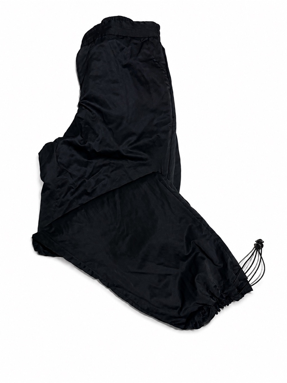 A New Day black wide leg pants with drawstring waist and ankle ties, size 6
